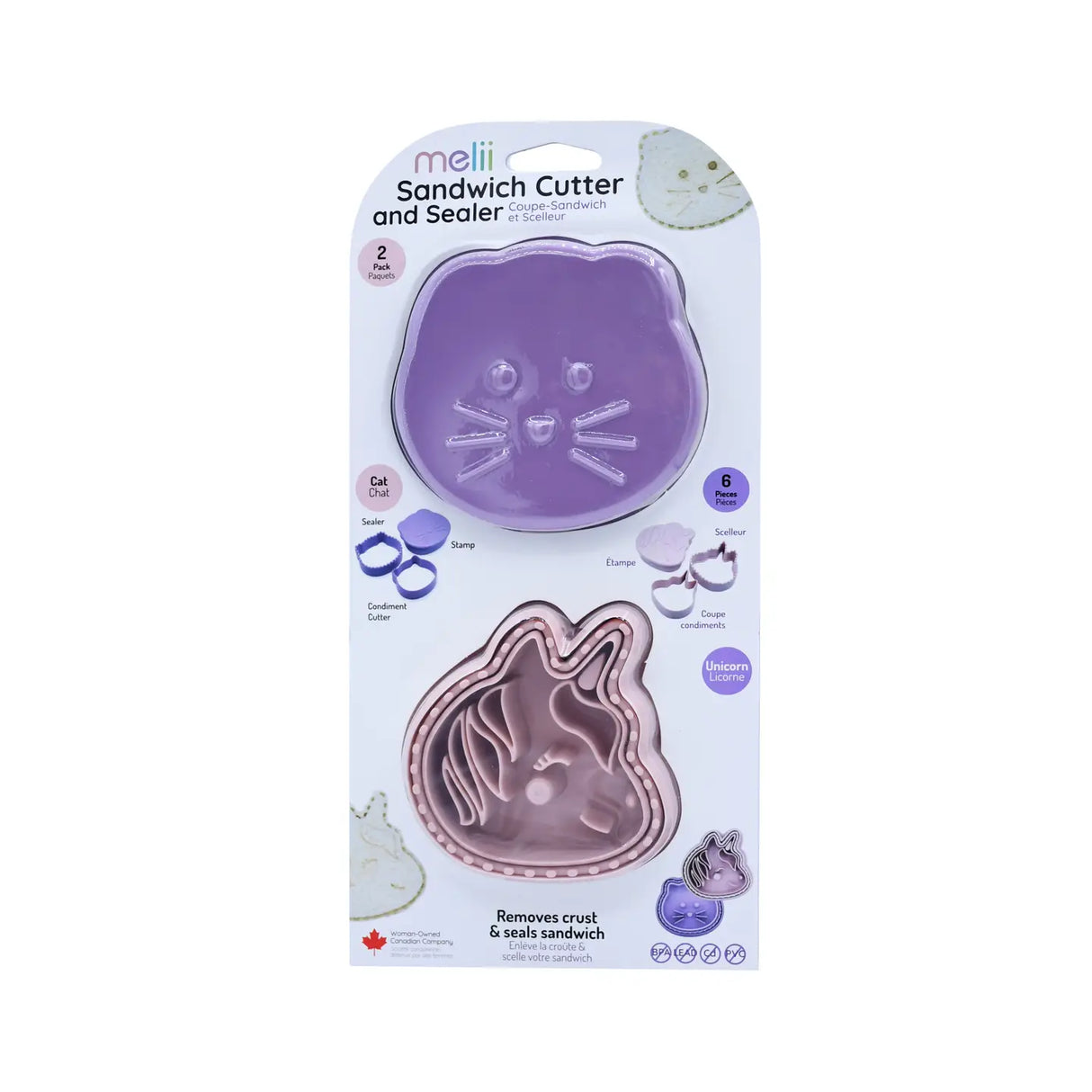 Ausstechform 3 in 1 Melii Einhorn & Katze