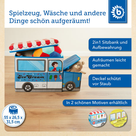 Erinnerungsbox, Spielbox & Sitzbank Eiswagen