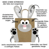 Osternest Papiertaschen Osterhasen Schwarz Weiss