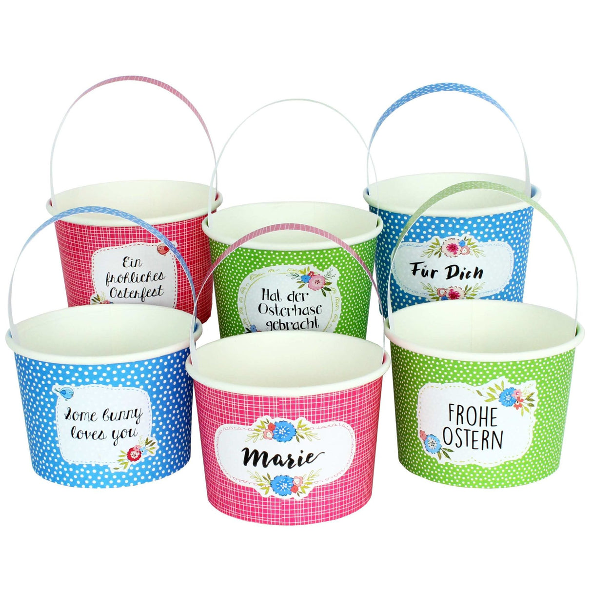 Osternest und Osterbecher Set Bunt