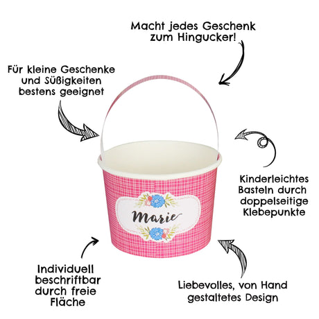 Osternest und Osterbecher Set Bunt