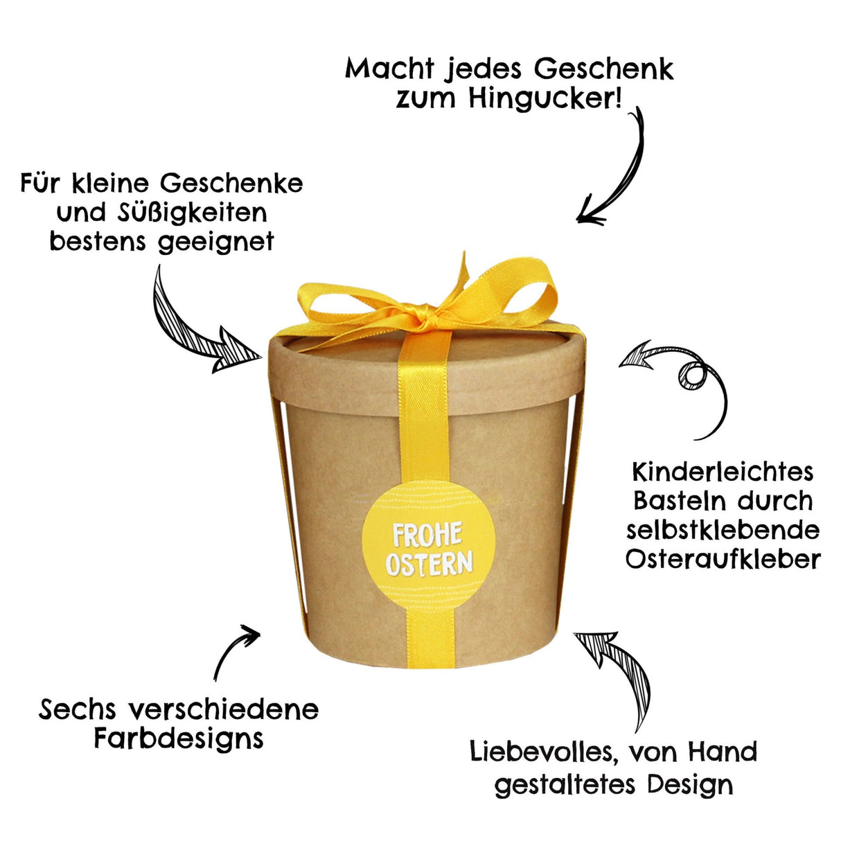 Osternest und Osterbecher Set mit Deckel