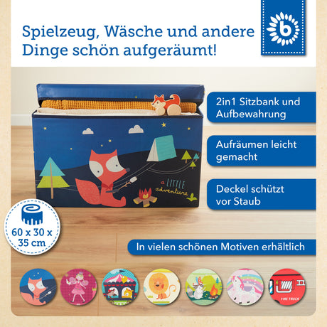 Erinnerungsbox, Spielbox & Sitzbank Camping