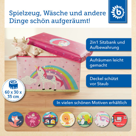Erinnerungsbox, Spielbox & Sitzbank Einhorn