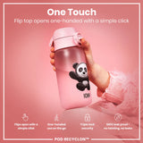 Kinder Trinkflasche Ion8 400ml mit Motiv Panda Rosa