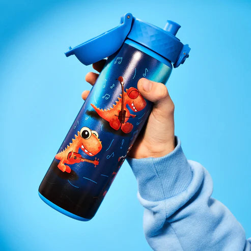 Edelstahl Trinkflasche Ion8 500ml Dino Band