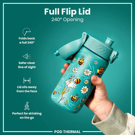 Kinder Thermosflasche Ion8 mit Motiv 350ml Biene