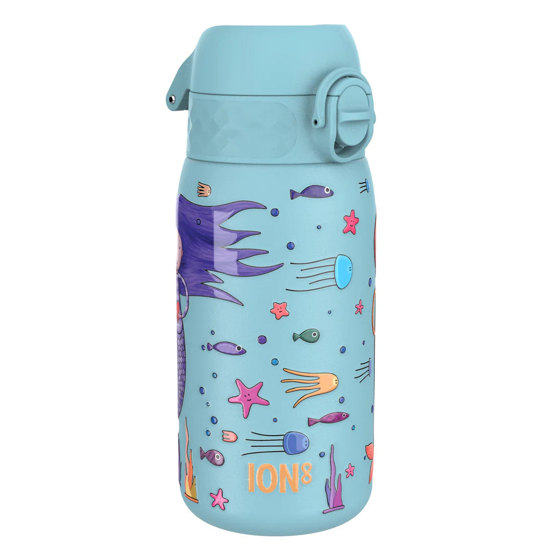 Kinder Edelstahl Trinkflasche Ion8 400ml Meerjungfrau