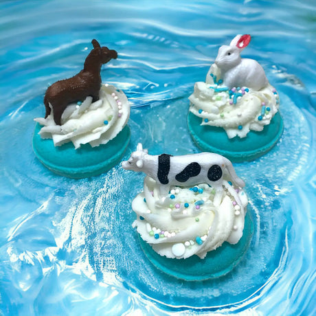 Badekugel handgemacht Donut Tiere assortiert