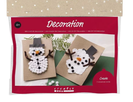 Bastelset Weihnachtskarten Schneemann
