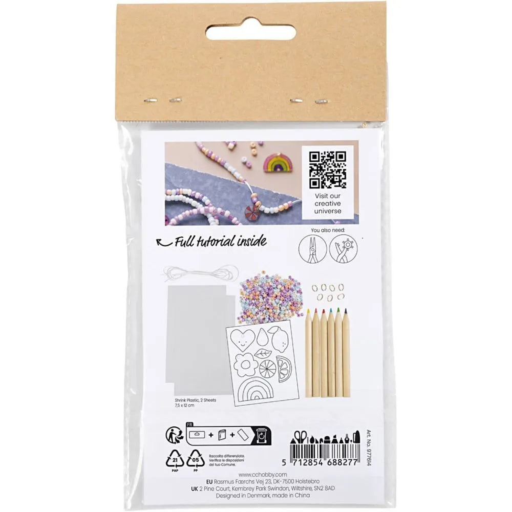 Bastelset Kinder Schmuck Mini Armband aus Schrumpffolie