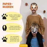 Bastelset Papiermasken Tierwelt