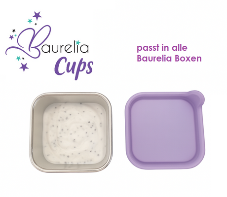 Edelstahlbehälter Baurelia Cups mit Deckel Flieder