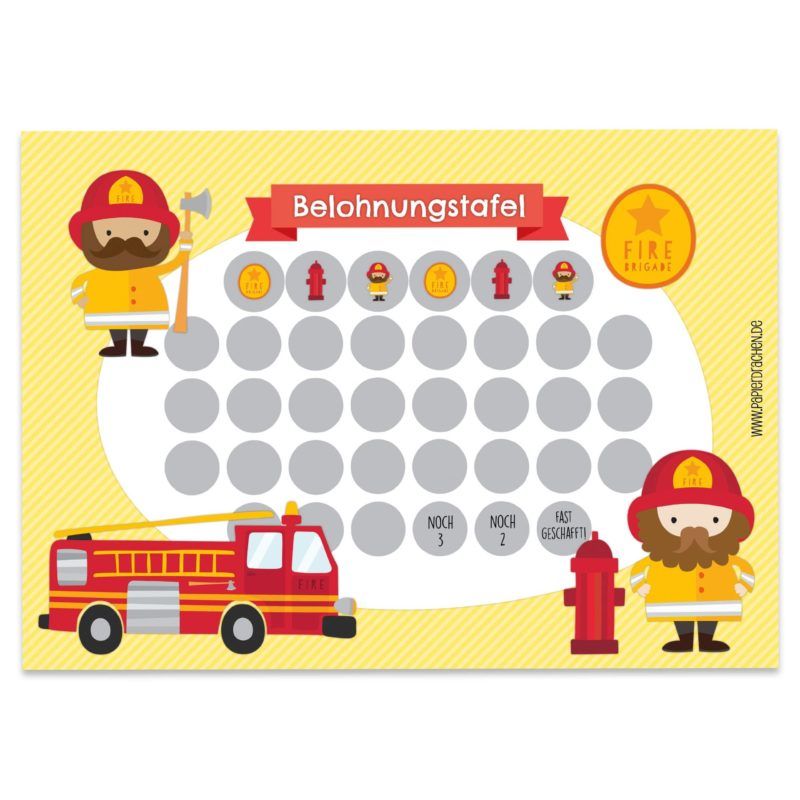 Belohnungstafel Feuerwehr