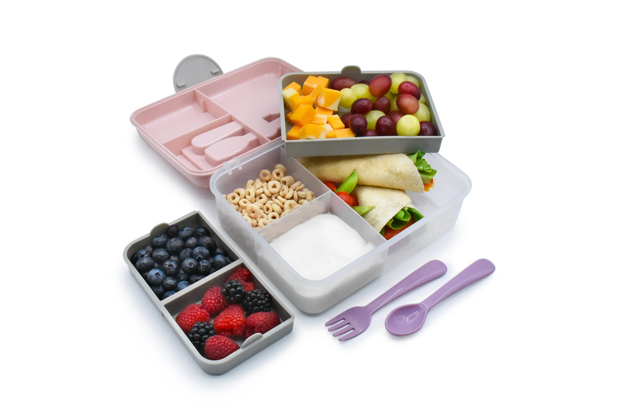 Znünibox Bento Box 2 Stöckig mit Besteck Rosa