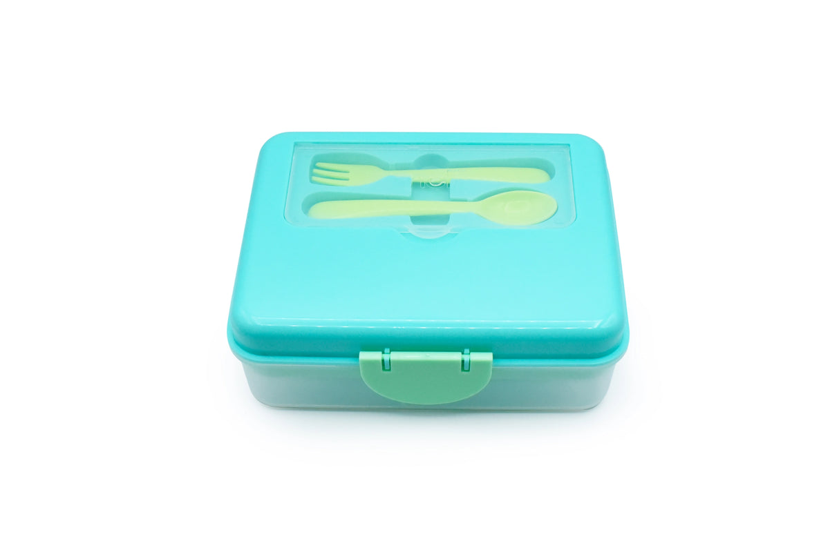 Znünibox Bento Box 2 Stöckig mit Besteck Helltürkis
