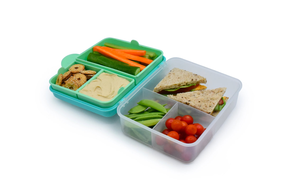 Znünibox Bento Box 2 Stöckig mit Besteck Helltürkis