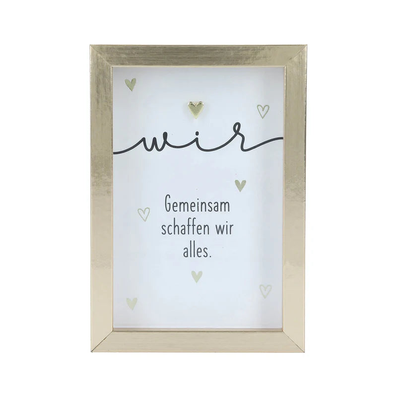 Bilderrahmen klein - Wir - Gemeinsam schaffen wir alles