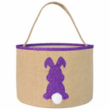 Osternest und Osterkorb Tasche Hase Glitzer Violett