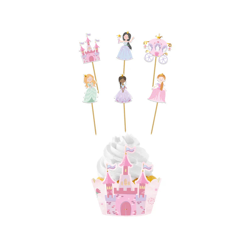 Cupcake und Muffinförmchen Set Prinzessin