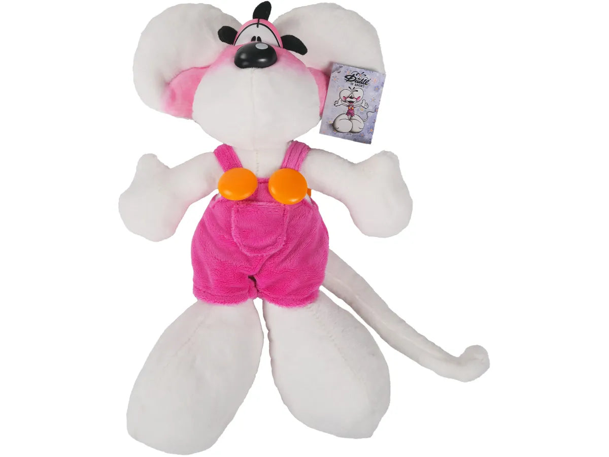 Diddl Plüschmaus Kuscheltier 30cm mit Latzhose Pink