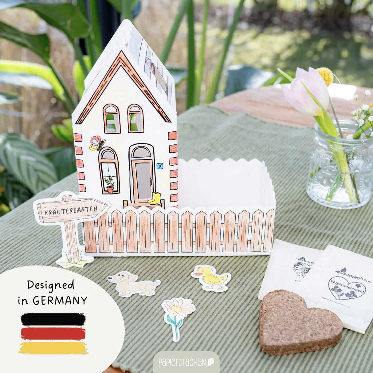 Bastelset Anzuchtset Frühlingsgarten zum bemalen