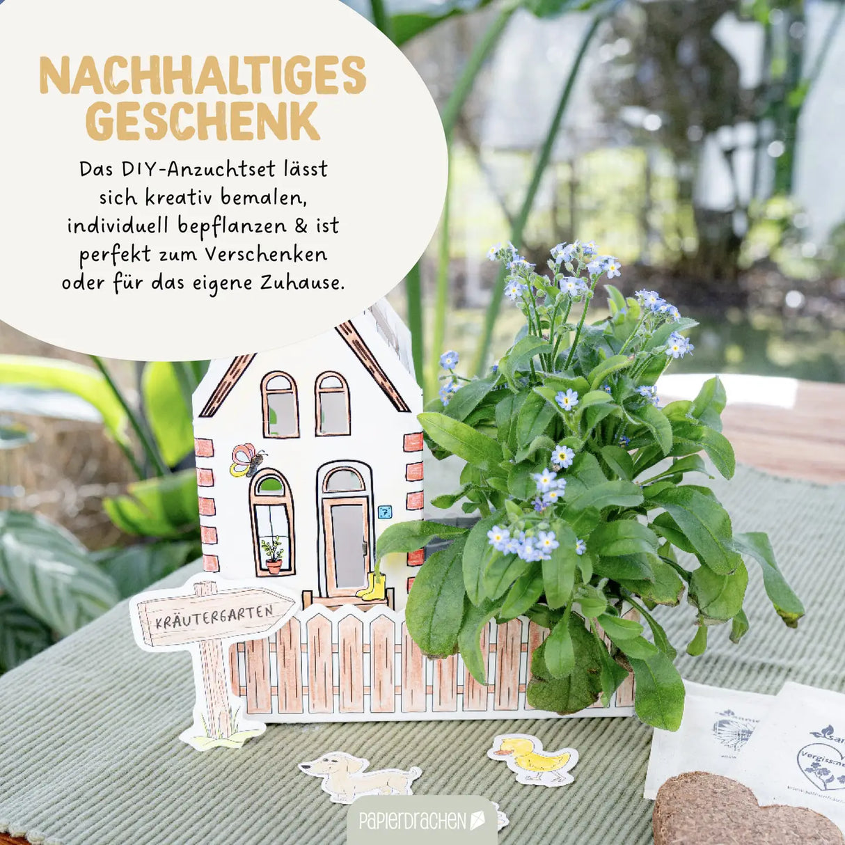 Bastelset Anzuchtset Frühlingsgarten zum bemalen