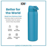 Edelstahl Trinkflasche Ion8 1200ml Blau