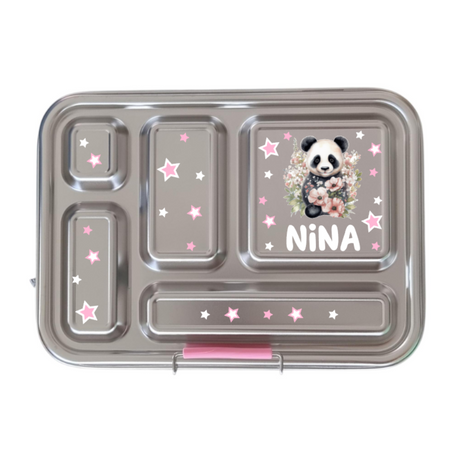 Edelstahl Znünibox Baurelia Box Eco mit 5 Unterteilungen Rosa
