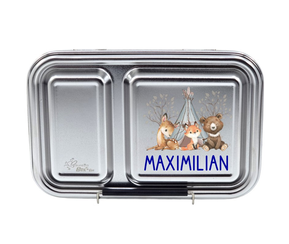 Edelstahl Znünibox Baurelia Box Eco mit 2 Unterteilungen Mint