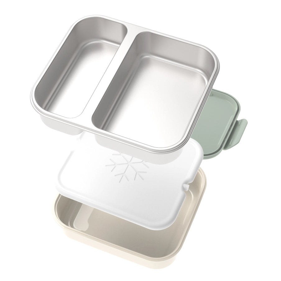 Znünibox Edelstahl mit Kühlakku Salbei