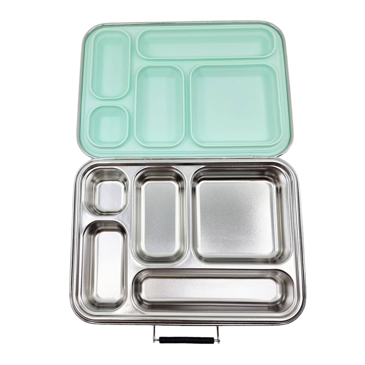 Edelstahl Znünibox Baurelia Box Eco mit 5 Unterteilungen Mint