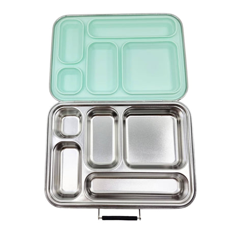 Edelstahl Znünibox Baurelia Box Eco mit 5 Unterteilungen Mint
