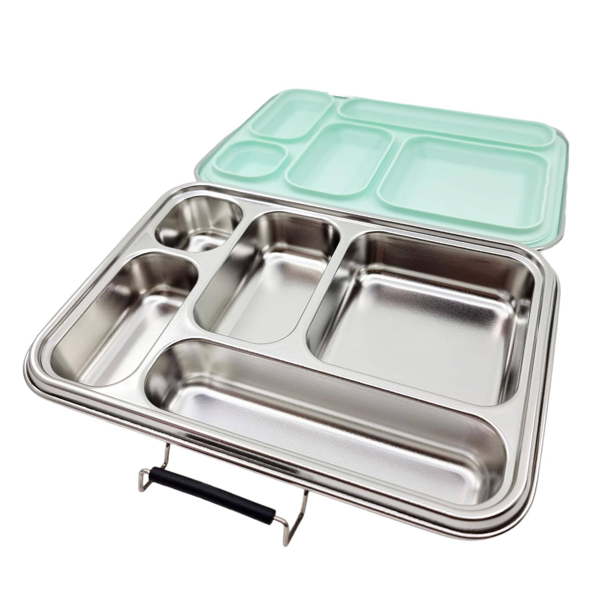 Edelstahl Znünibox Baurelia Box Eco mit 5 Unterteilungen Mint