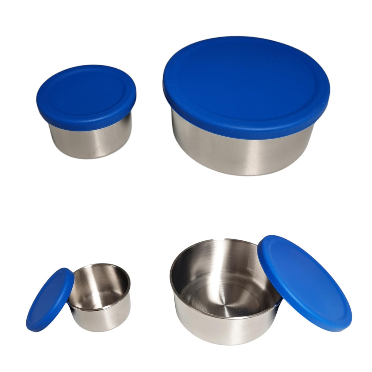 Baurelia Edelstahlbehälter 2er Set Blau