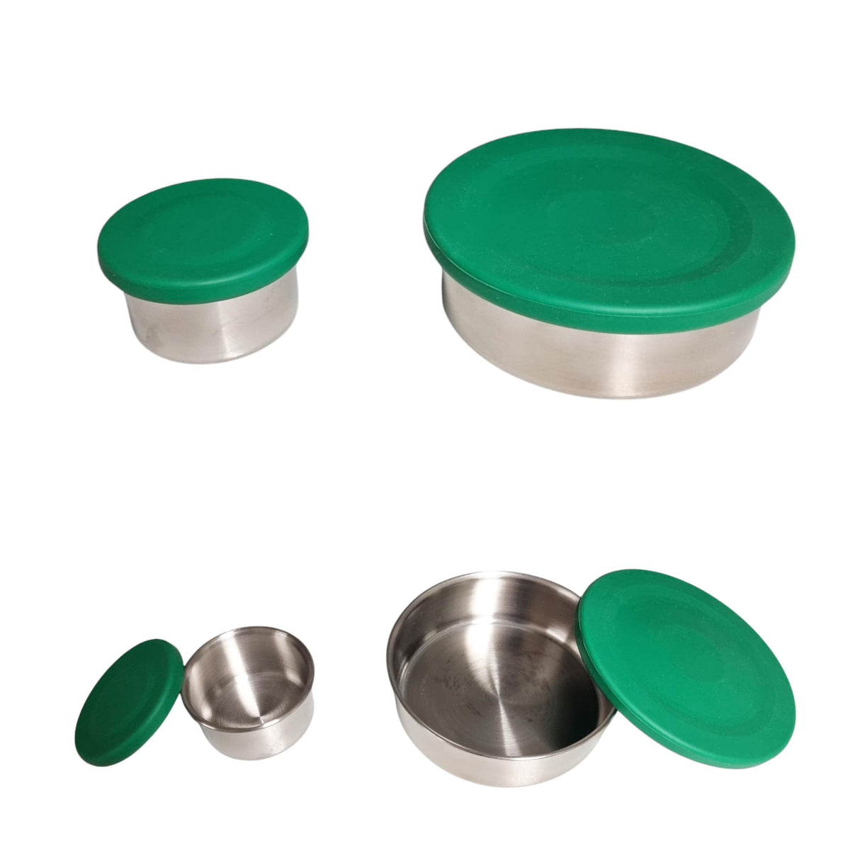 Baurelia Edelstahlbehälter 2er Set Grün
