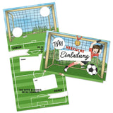 12 Einladungskarten Kindergeburtstag Fussball