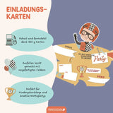 12 Einladungskarten Kindergeburtstag Rennauto