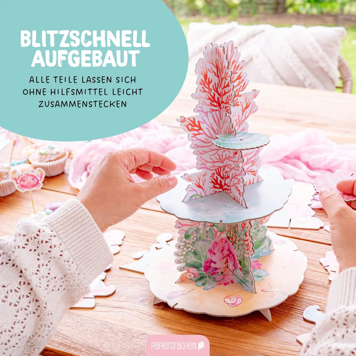 Muffin Etageren-Set Meerjungfrau