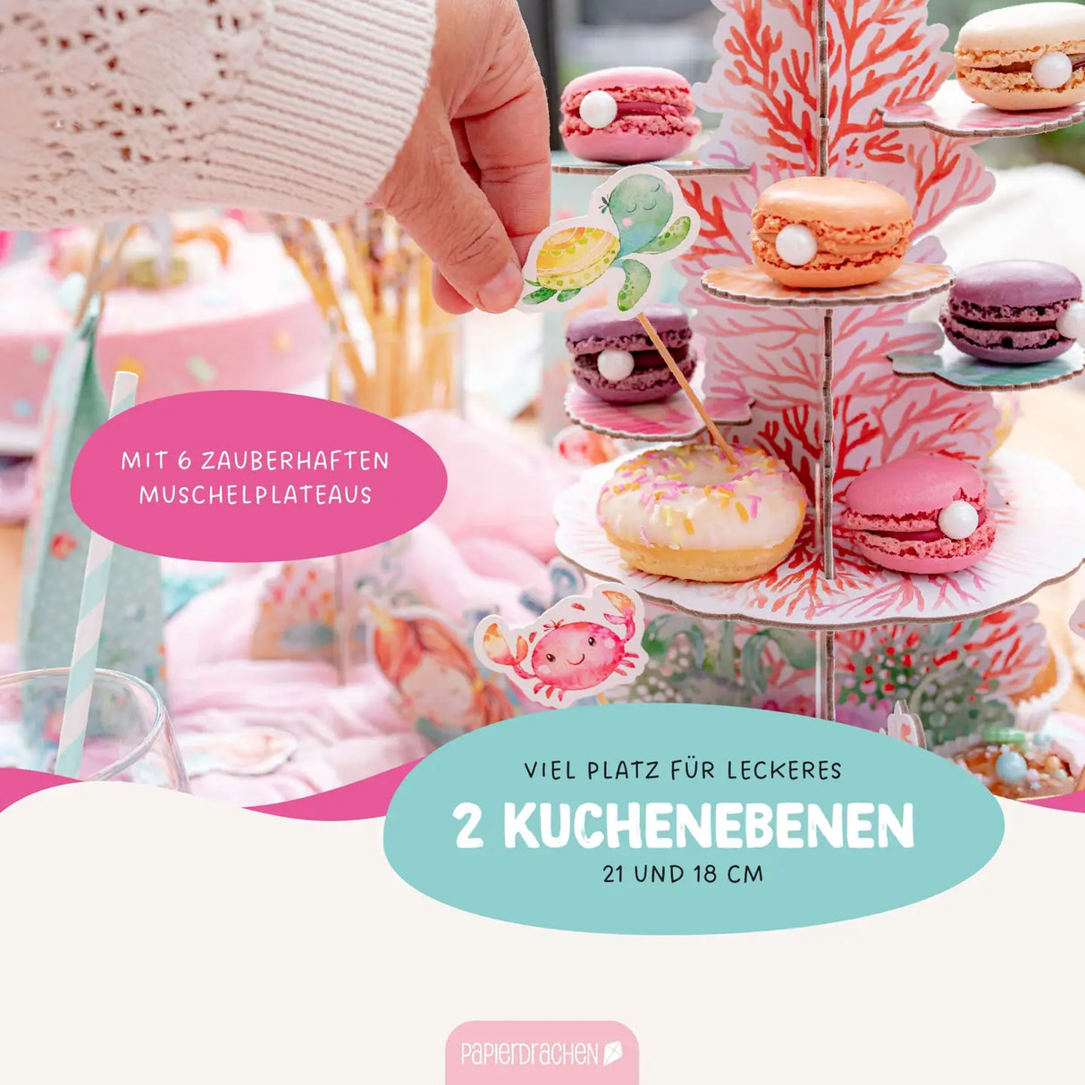 Muffin Etageren-Set Meerjungfrau