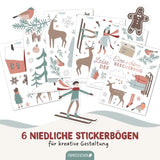Fensteraufkleber Weihnachten Holly Jolly