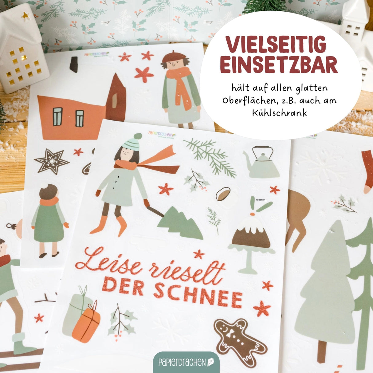 Fensteraufkleber Weihnachten Holly Jolly