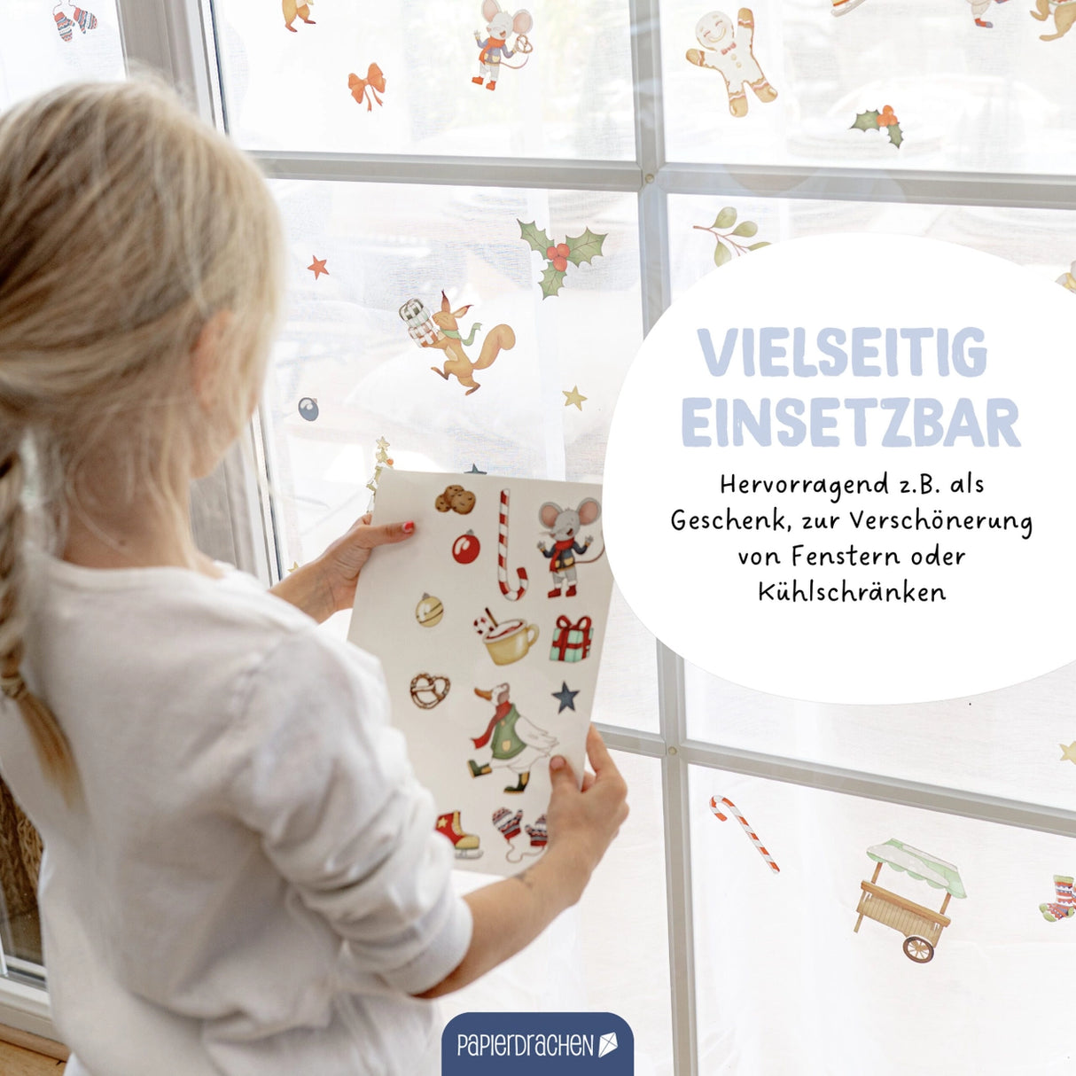 Fensteraufkleber Wintertiere