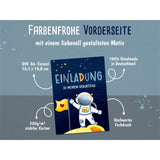 Einladungskarte Kindergeburtstag Astronaut