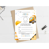 Einladungskarte Kindergeburtstag Baustelle