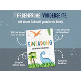 Einladungskarte Kindergeburtstag Dinosaurier