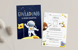 Einladungskarte Kindergeburtstag Astronaut