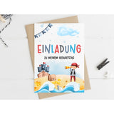 Einladungskarte Kindergeburtstag Pirat