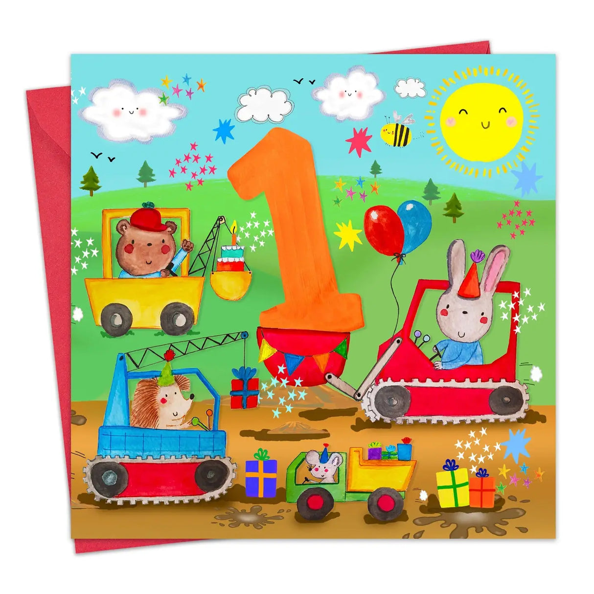 Geburtstagskarte Baustelle 1.Geburtstag