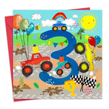 Geburtstagskarte Monstertruck 3.Geburtstag